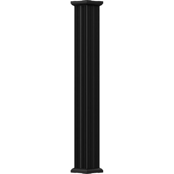 Ekena Millwork 8" x 9' Endura-Aluminum Column, Square Shaft (Load-Bearing 24,000 lbs), Non-Tapered, FLuted EA0809ENFSGTUTU - main